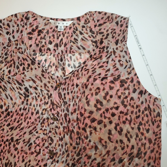 CAbi Sheer Leopard Print Tunic - Picture 8 of 9